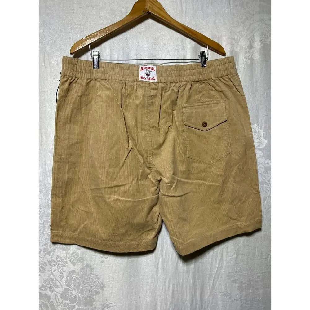 Birdwell Beach Britches Corduroy Shorts XXL Tan NEW Lace Up Drawstring Pockets